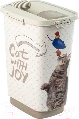 Емкость для хранения корма Rotho Cody Cat with Joy / 4001910534 (белый)