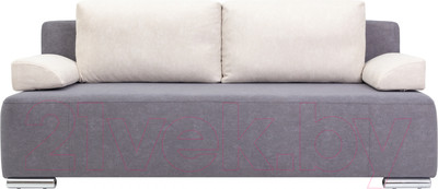 Диван KRONES Атлант 1 (велюр серый/молочный)