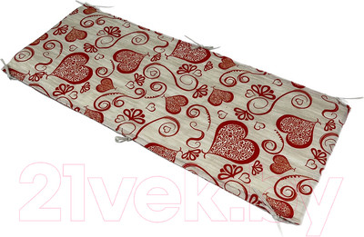 Матрас для садовой мебели Nadzejka Амур-3 / PS.Am/120-3 (оранжевый светлый)