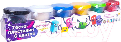 Набор для лепки Genio Kids Тесто-пластилин / TA1009V (6 цветов)