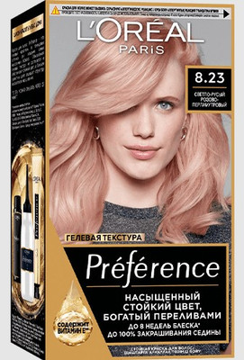 Гель-краска для волос L'Oreal Paris Preference 8.23 (розовое золото)