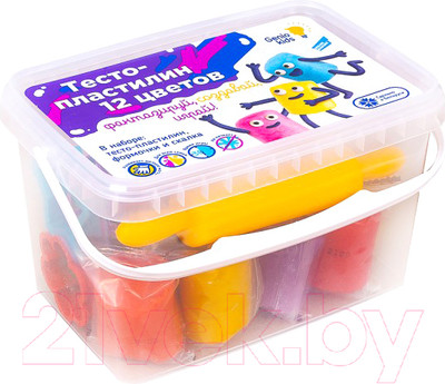 Набор для лепки Genio Kids Тесто-пластилин / TA1068V (12 цветов)