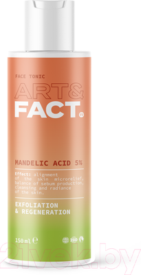 Тоник для лица Art&Fact Эксфолиант 5% Mandelic Acid 5% Мягкий с миндальной кислотой (150мл)