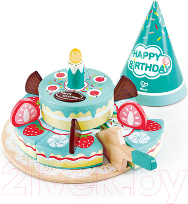 Набор игрушечных продуктов Hape Торт игрушка Счастливого дня рождения / E3180_HP