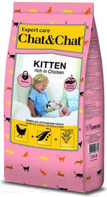 Сухой корм для кошек Chat&Chat Expert для котят с курицей (2кг)