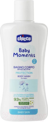 Пена для ванны детская Chicco Baby Moments Protection без слез с календулой / 00010579000000 (200мл)