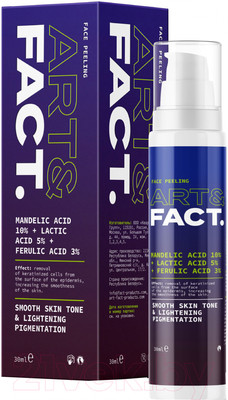 Пилинг для лица Art&Fact Mandelic Acid 10% + Lactic Acid 5% + Ferulic Acid 3% всесезонный (30мл)