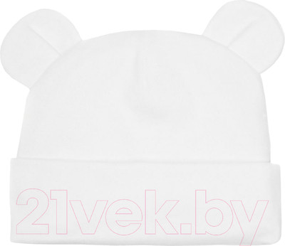 Шапочка для малышей Amarobaby Nature Essence Bear / AB-OD22-NE16Be/33-40 (молочный)