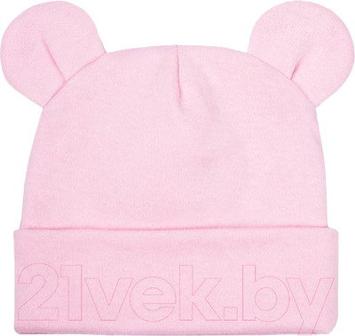 Шапочка для малышей Amarobaby Nature Essence Bear / AB-OD22-NE16Be/06-46 (розовый)