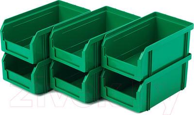 Набор лотков для метизов Стелла-техник V-1-К6 (зеленый)