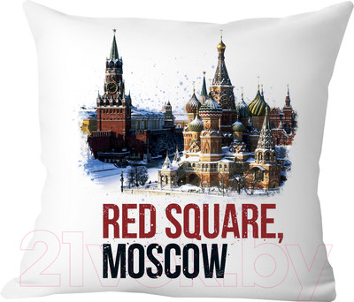 Подушка декоративная Print Style Красная площадь, Москва / 40x40plat28