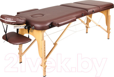 Массажный стол Atlas Sport Складной 3-с 70см (коричневый/деревянный)