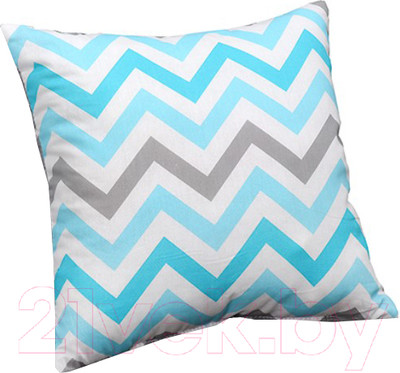 Подушка декоративная Мебельград 40x40 (зигзаг небесный)