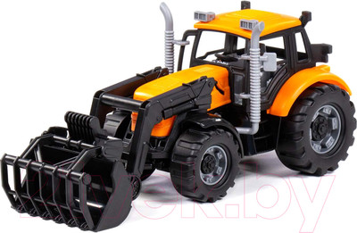 Погрузчик игрушечный Полесье Прогресс Сельскохозяйственный / 91758 (инерционный, оранжевый)