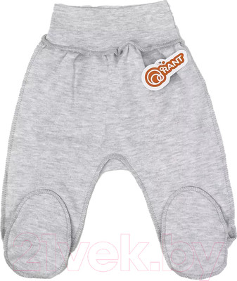 Ползунки Rant С закрытыми ножками / 3369-56 (светло-серый меланж, р.56)