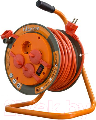 Удлинитель на катушке Glanzen EB-30-008