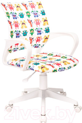 Кресло детское Бюрократ Burokids 1W / 1687096 (белый/пластик белый)