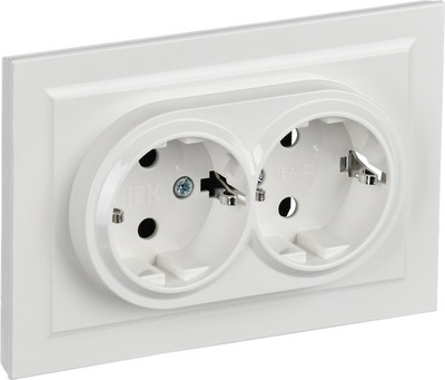 Розетка IEK Brite BR-R21-16-K01-F (белый)