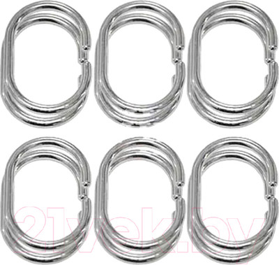 Кольца для шторки FORA К14 (12шт, хром)