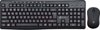 Комплект клавиатура и мышь Оклик 225M (черный)
