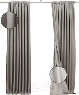Комплект штор Модный текстиль 112MT6670M28 (260x150, 2шт, светлый асфальт)