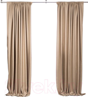 Комплект штор Модный текстиль 112MT391002 (250x200, 2шт, льняной)