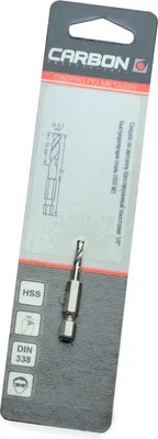 Сверло Carbon По металлу 3.5x16x47мм HSS M2 6-гр. хвостовик DIN338 / CD-118427