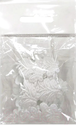 Тесьма декоративная No Brand Бабочки / 2307А (3м, белый)