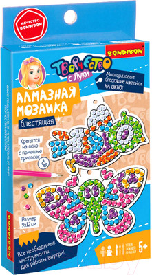 Набор алмазной вышивки Bondibon Наклейки на окно многоразовые 2 / ВВ5620