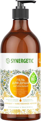 Гель для душа Synergetic Натуральный Биоразлагаемый Кумкват и чувственное нероли (750мл)