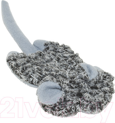 Игрушка для кошек Duvo Plus Кудрявая мышь / 12048/DV (серый)