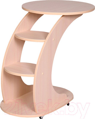 Журнальный столик Мебелик Стелс (молочный дуб)