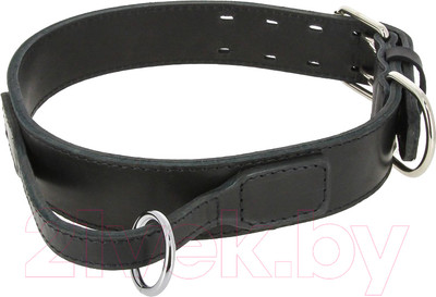 Ошейник КАСКАД Двойной прошитый с кожаной ручкой / 00335293
