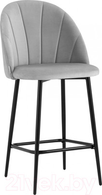Стул барный Stool Group Логан полубарный (велюр светло-серый)