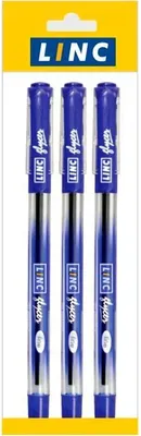Набор шариковых ручек LINC Glycer / 1300RF/blue/3 (синий)