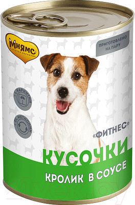 Влажный корм для собак Мнямс Фитнес. Кусочки в соусе с кроликом / 705014 (400г)