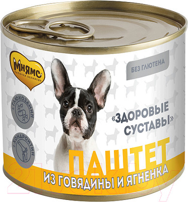 Влажный корм для собак Мнямс Здоровые суставы. Паштет из говядины и ягненка / 705052 (200г)