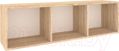 Полка-ячейка Кортекс-мебель 120x35 (дуб сонома)