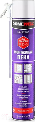 Пена монтажная Donewell DPH10UAS Energy Flex Всесезонная