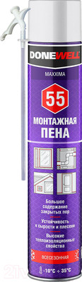Пена монтажная Donewell DPH10UMAXX55 Maxxima 55 Всесезонная