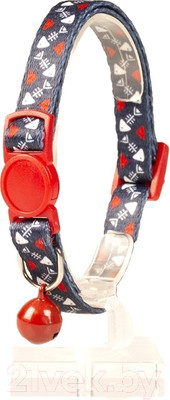 Ошейник Duvo Plus Рыбья кость / 11189/blue-red