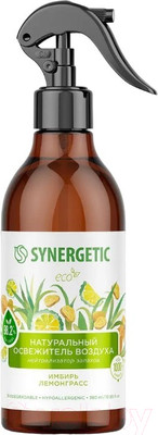 Освежитель воздуха Synergetic Имбирь и лемонграсс. Гипоаллергенный биоразлагаемый (380мл)