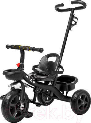 Трехколесный велосипед с ручкой NINO Comfort Plus (черный)