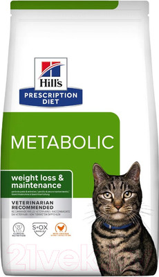Сухой ветеринарный корм для кошек Hill's Prescription Diet Metabolic / 605940 (3кг)