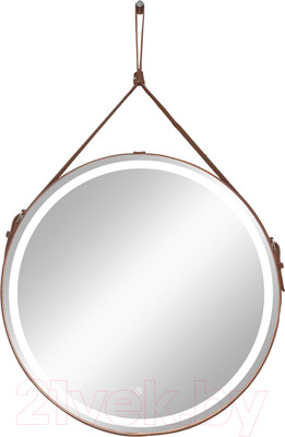 Зеркало Континент Millenium Brown Led D 65 (натуральная кожа, коричневый)