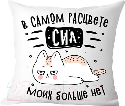 Подушка декоративная Print Style В самом расцвете сил, моих больше нет / 40x40plat255