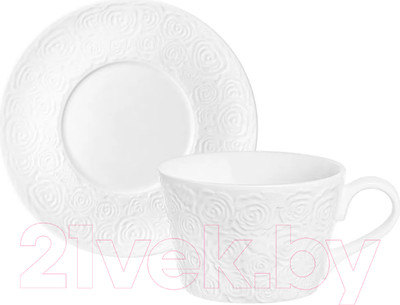 Чашка с блюдцем Elan Gallery Розы / 540434 (2пр.)