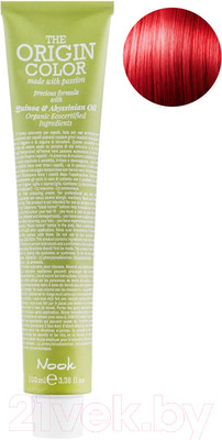Крем-краска для волос Nook The Origin Color Permanent Colouring Cream 6.66 (100мл, темно-русый интенсивный красный)