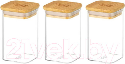 Набор емкостей для хранения Elan Gallery Crystal glass / 360082