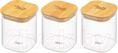 Набор емкостей для хранения Elan Gallery Crystal glass / 360094